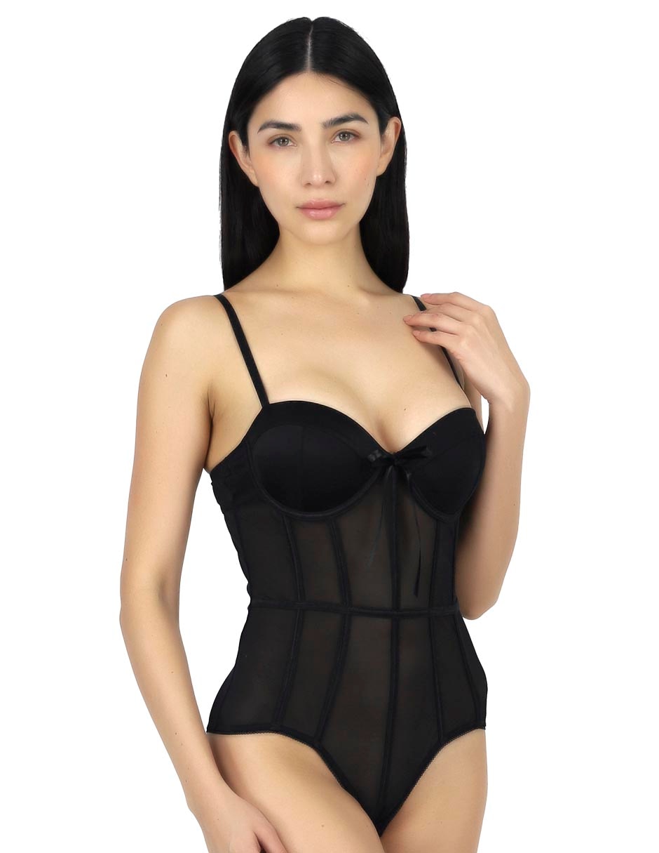 Body con escote v para mujer 2